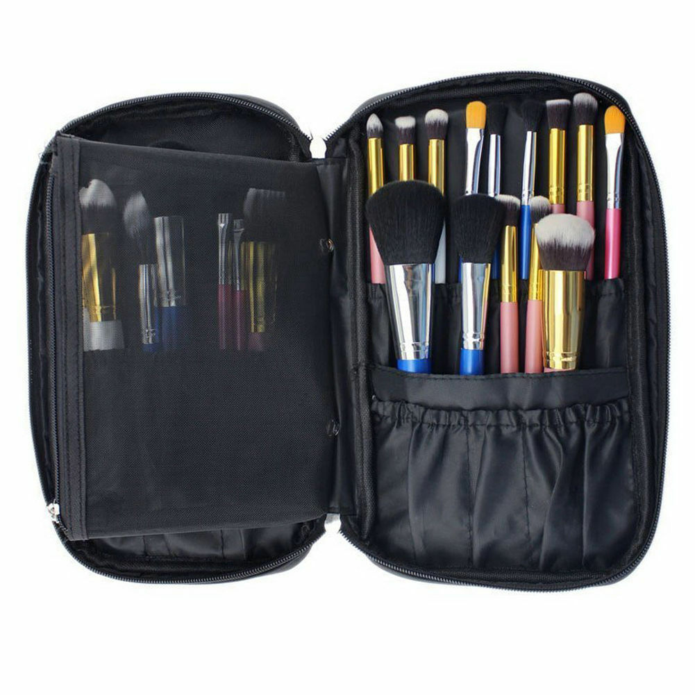 Women Travel Makeup Bag Brush Pencils Grooming Cosmetic Organizer Case