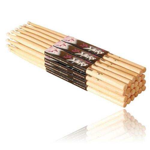 New On Stage Hickory  Drum Sticks 5b With Wooden Tip 12 Pairs