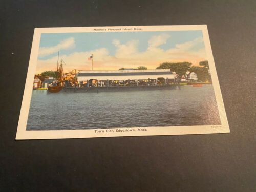 Martha’s Vineyard Massachusetts Town Pier Edgartown Postcards Unused