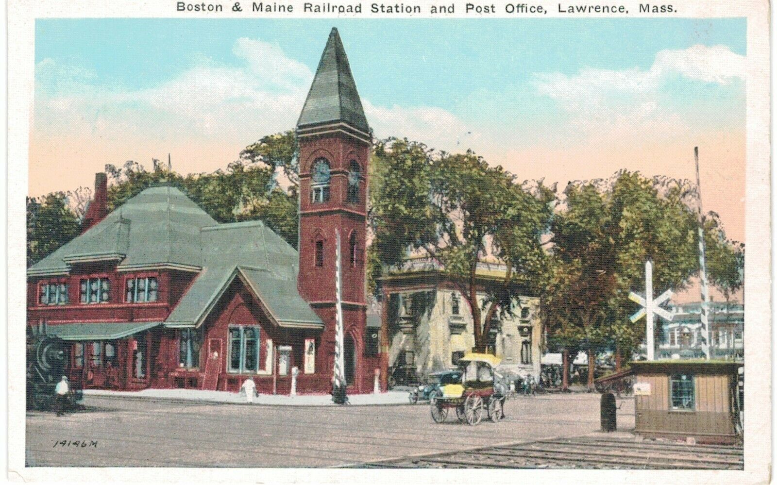 Lawrence Boston & Maine Railroad Station 1920 Ma
