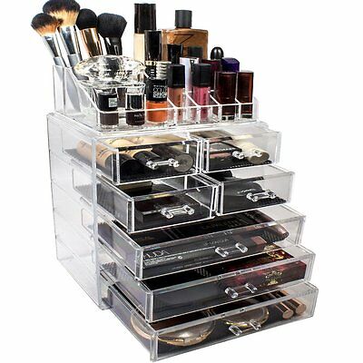 Sorbus  Acrylic Cosmetics Makeup And Jewelry Storage Case Display Set