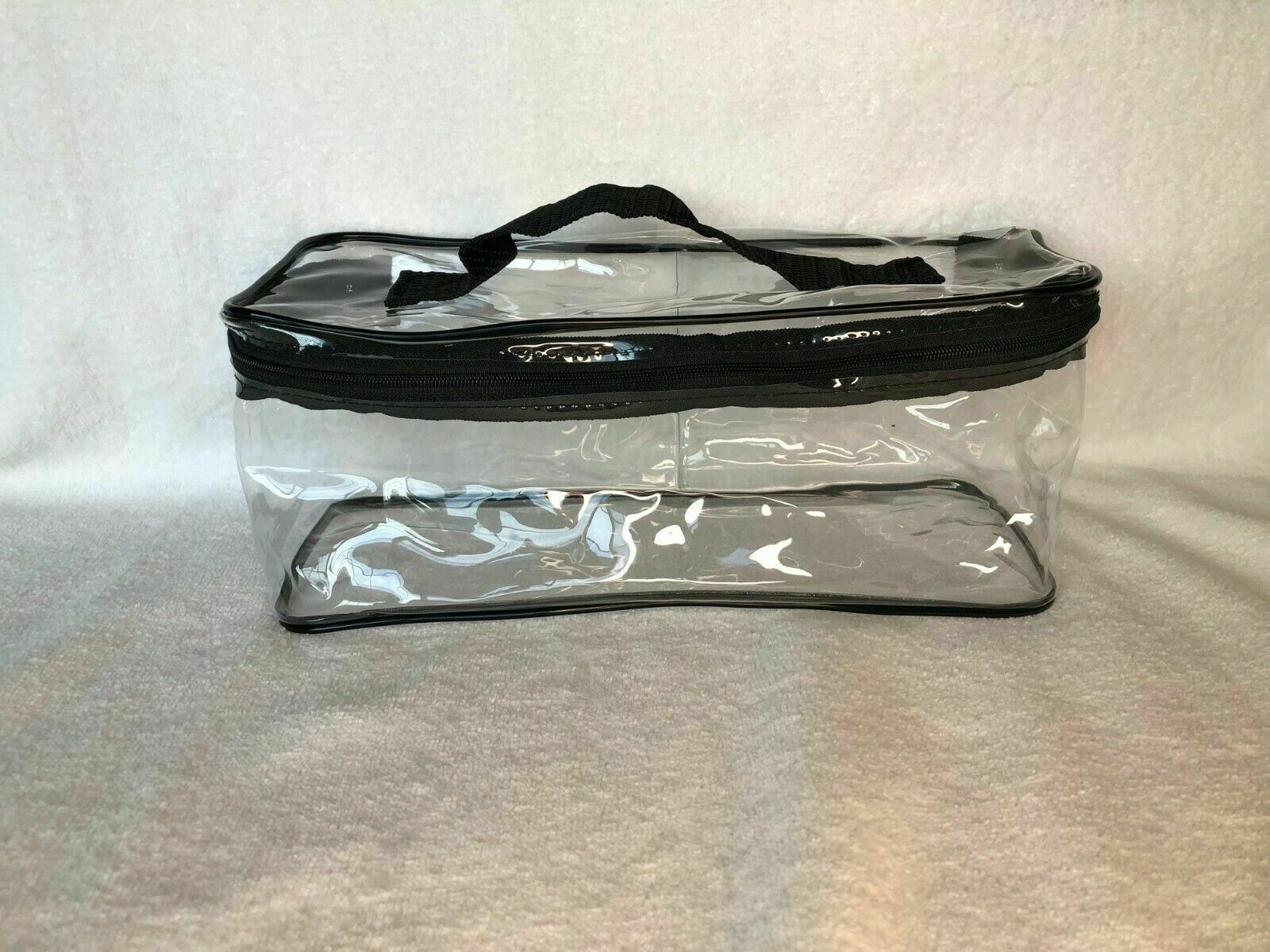 *new* Large Clear Zippered Cosmetic Vinyl Plastic Make-up Bag Pouch Storage Case