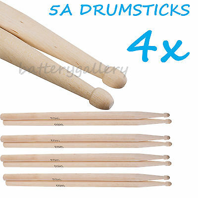 New 4 Pairs Music Band Maple Wood Drum Sticks Drumsticks 5a