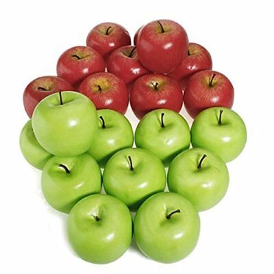 6/12pcs Artificial Apple Fake Fruit Food Kitchen Office Home Party Decor Us