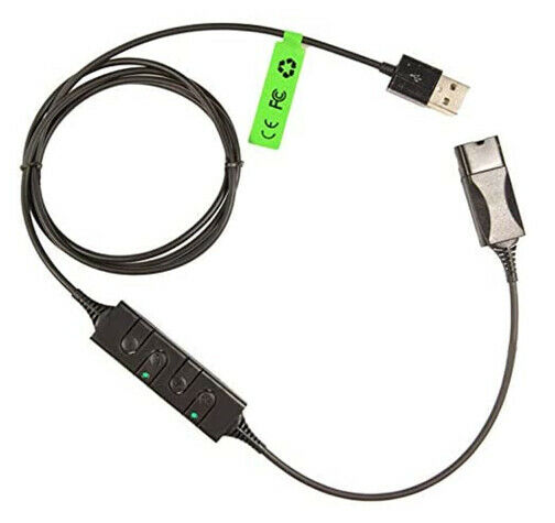 Usb To Qd Quick Disconnect Adapter For Plantronics Computer Pc Laptop Headset Ip