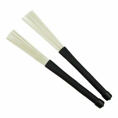 Brushes Black Ivory Drumsticks Drum Rock Jazz Sticks Brush Pair Rubber Handle
