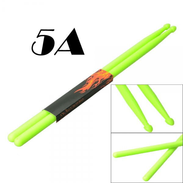 One Pair Nylon Stick Drumstick 5a Drumsticks Nylon Drum Sticks Green
