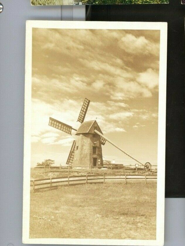 Provincetown  Massachusetts   Real Photo Postcard By Collins Wind Mill