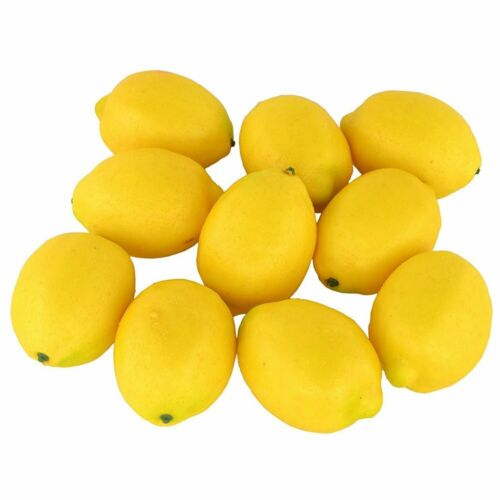 Artificial Faux Lemons Fake Fruit Yellow Lemon Home Decor Theater Prop Staging