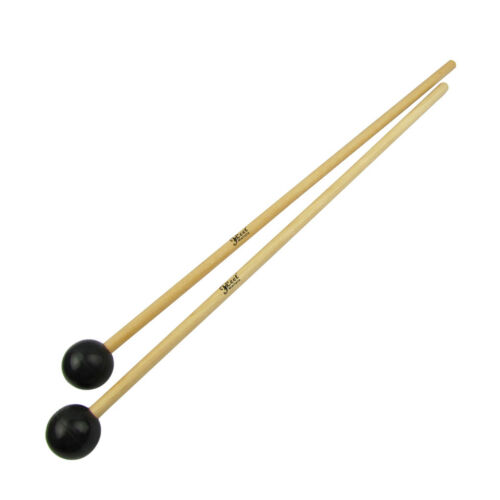 1 Pair Glockenspiel Mallets Xylophone Sticks Soft Rubber Head Maple Wood Handle