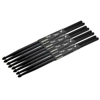 4 Pairs Black 5a Drum Sticks Nylon Durable Plastic Stick For Exercise Drumsticks