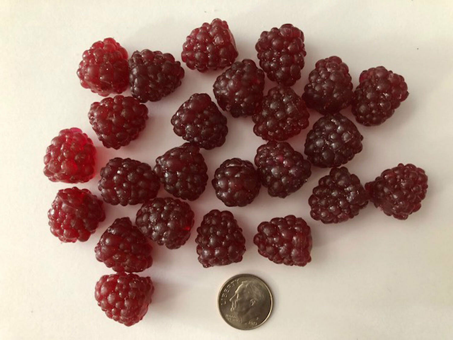 Artificial Small Raspberry, Bag Of 24 Decorative Fake Fruit Berries