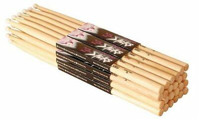 On Stage Hn5a Hickory High Quality Drum Sticks 12 Pair With Nylon Tip