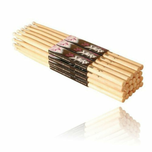 On Stage High Quailty 5a Maple Durable Drum Sticks - 12 Pair, Wood Tip