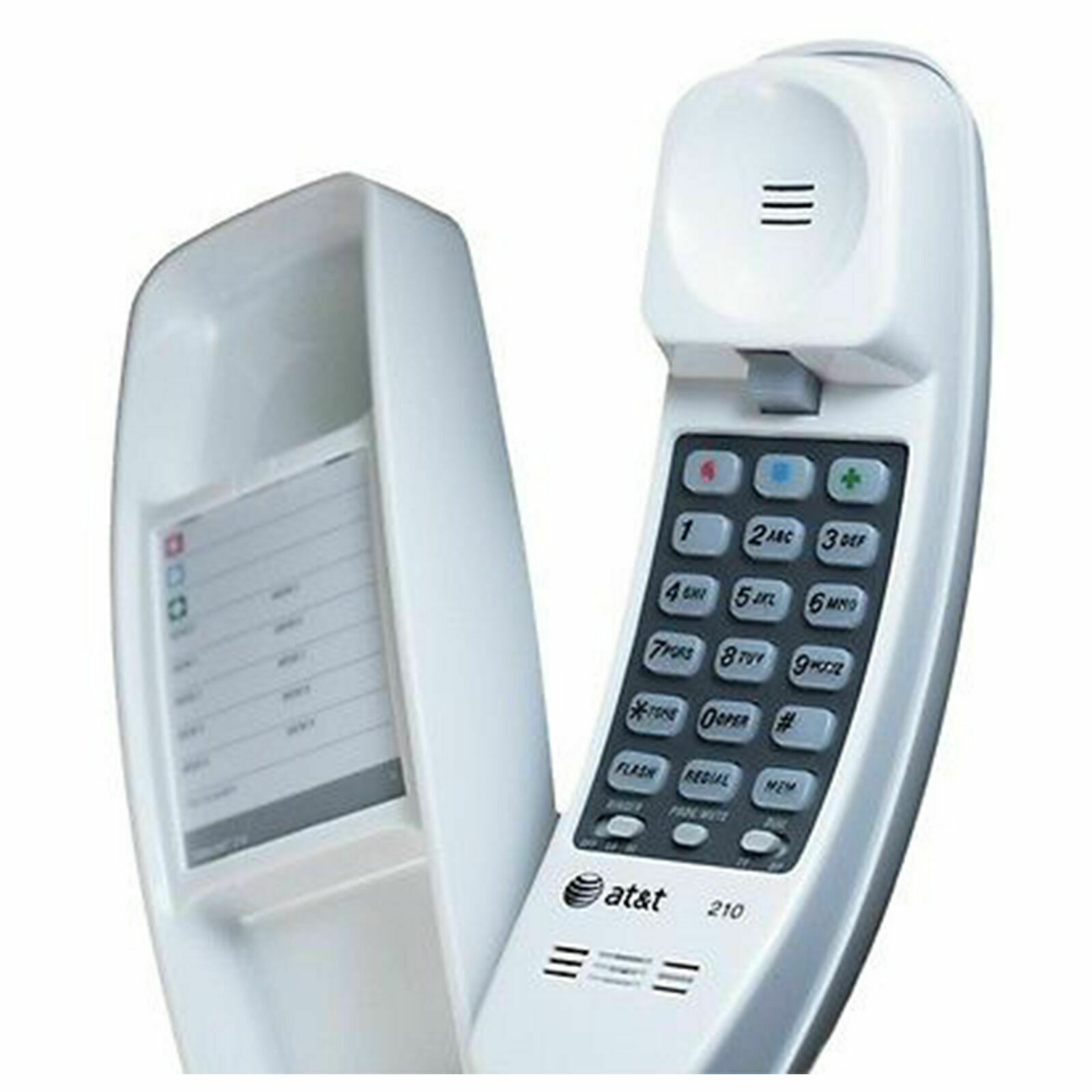 Corded Telephone Home Desk Wall Mount Landline White Handset Trimline Phone New