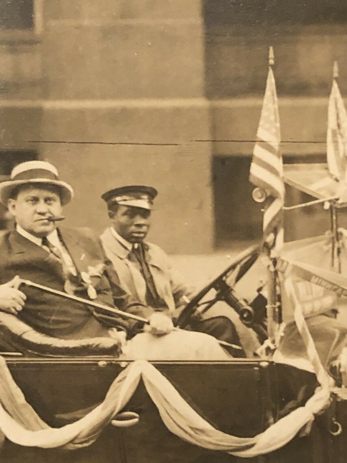 1920’s Minneapolis,  Minnesota - Black Limo Driver In Election Parade Photo