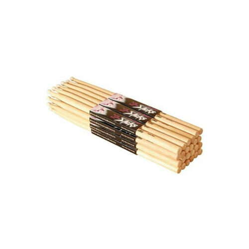 New On Stage Maple Wood High Quality Durable Drum Sticks 7a (12 Pair)
